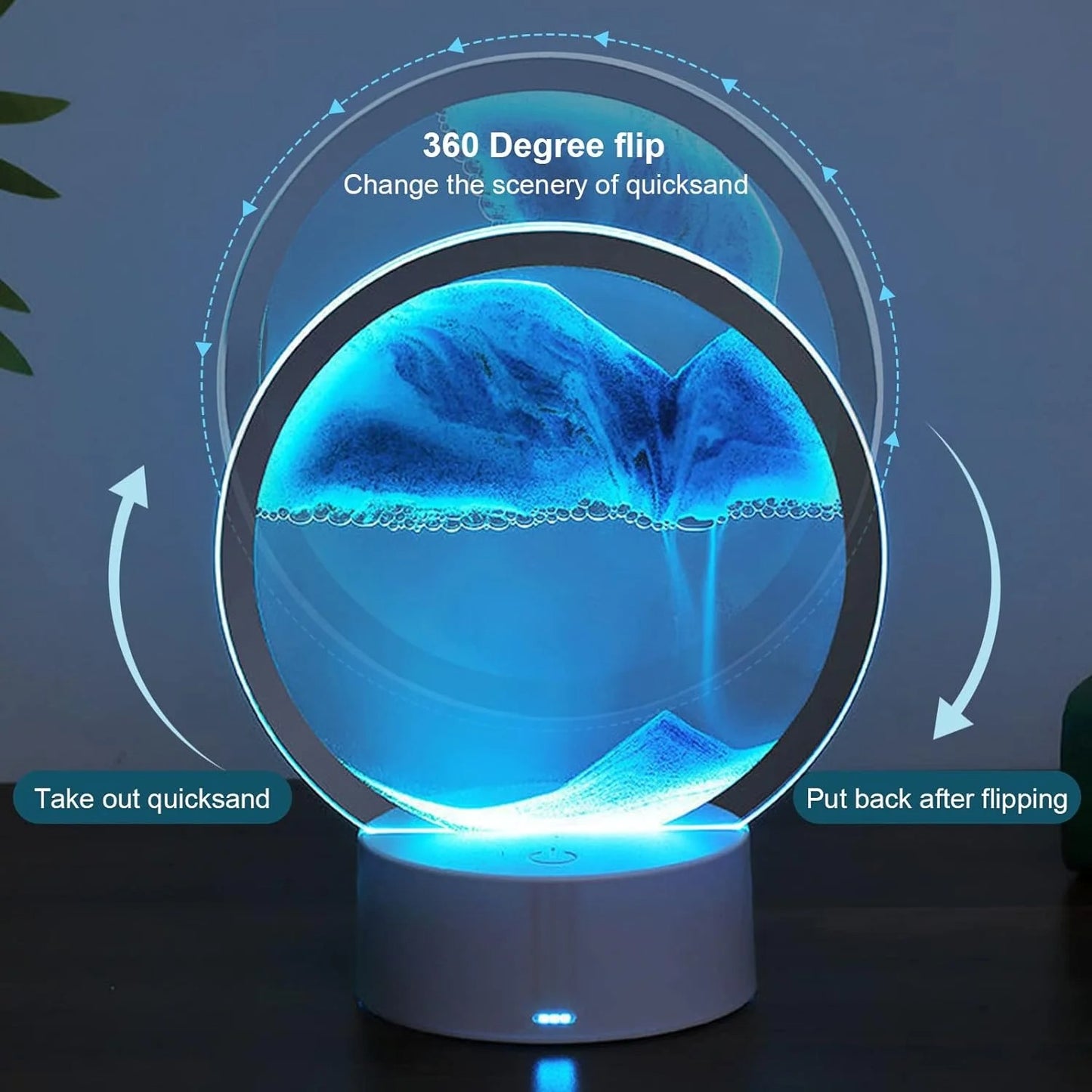 3D Moving Sandscape Lamp LED Light