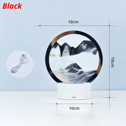 3D Moving Sandscape Lamp LED Light